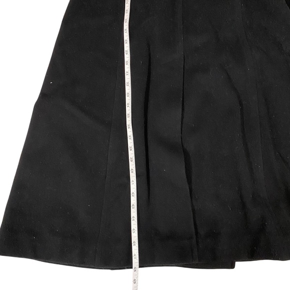 Albert Nipon Studio Women's Wool Long Coat Front Buttons Closure Pockets Black 6 - Picture 14 of 16